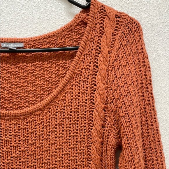 Charlotte Russe Burnt Orange Knit Dress Size S - Picture 10 of 12